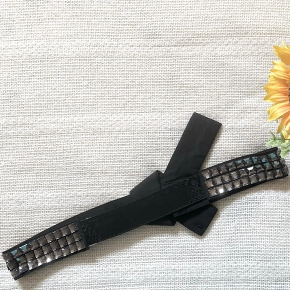 BCBG‎ MAXAZRIA BLACK DIAMOND BELT | SZ L